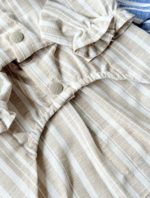 綿麻ストライプペア犬服ブランドのドッグデプト/DOG DEPT