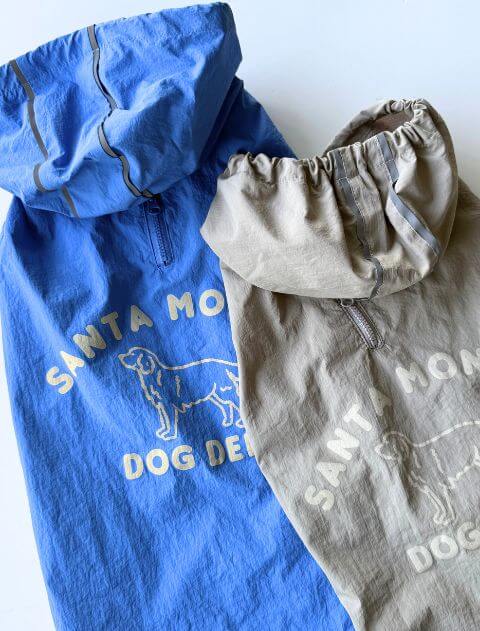 UVプリントロゴレインコート  犬服ブランドのドッグデプト/DOG DEPT