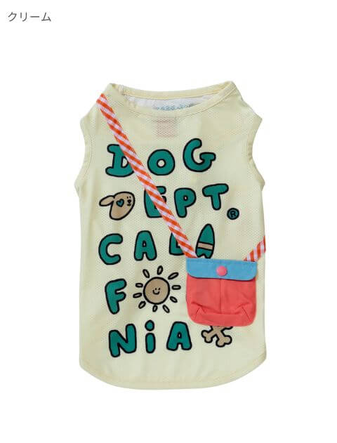 ポシェット付きノースリーブ 犬服ブランドのドッグデプト/DOG DEPT