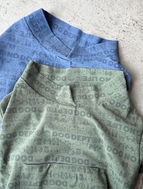 接触冷感プリントロンパース犬服ブランドのドッグデプト/DOG DEPT