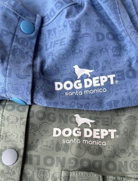接触冷感プリント背中ボタンノースリーブ 犬服ブランドのドッグデプト/DOG DEPT