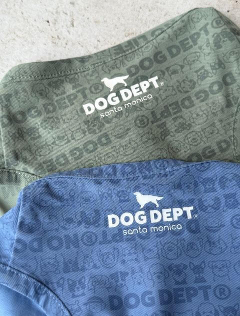 接触冷感プリント背中ボタンノースリーブ 犬服ブランドのドッグデプト/DOG DEPT