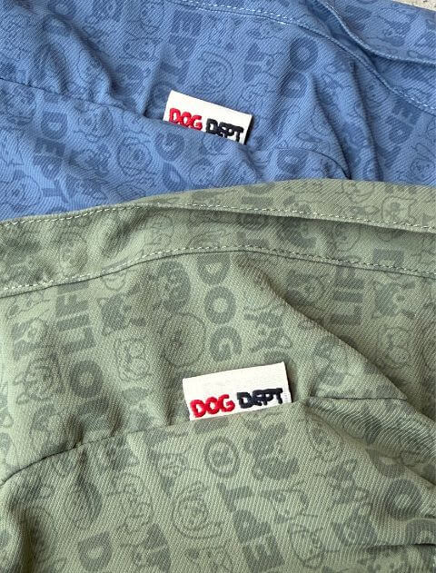 接触冷感プリント背中ボタンノースリーブ 犬服ブランドのドッグデプト/DOG DEPT