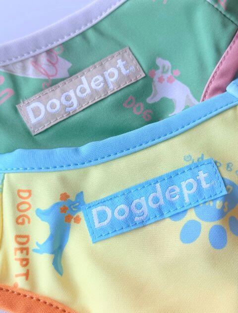 SANTAMONICAロゴ保冷剤ポケット付きノースリーブ犬服ブランドのドッグデプト/DOG DEPT