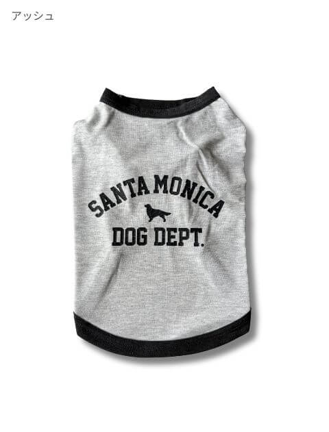 ロゴプリントリンガークールTシャツ 犬服ブランドのドッグデプト/DOG DEPT