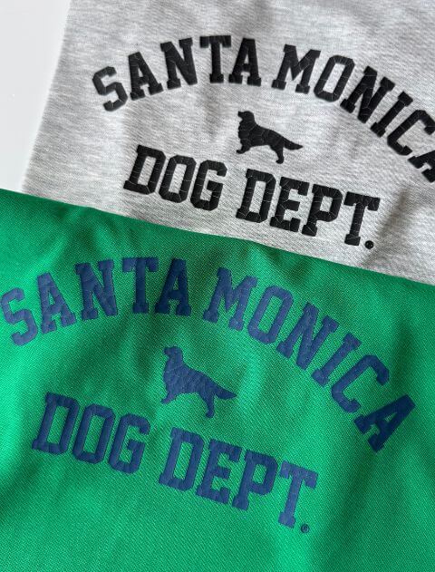 ロゴプリントリンガークールTシャツ 犬服ブランドのドッグデプト/DOG DEPT
