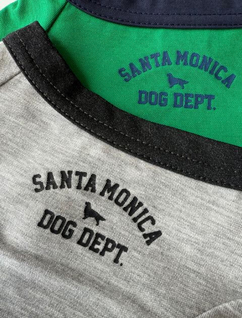 ロゴプリントリンガークールTシャツ 犬服ブランドのドッグデプト/DOG DEPT