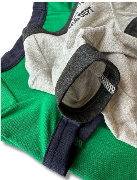 ロゴプリントリンガークールTシャツ 犬服ブランドのドッグデプト/DOG DEPT