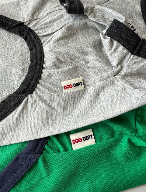 ロゴプリントリンガークールTシャツ 犬服ブランドのドッグデプト/DOG DEPT