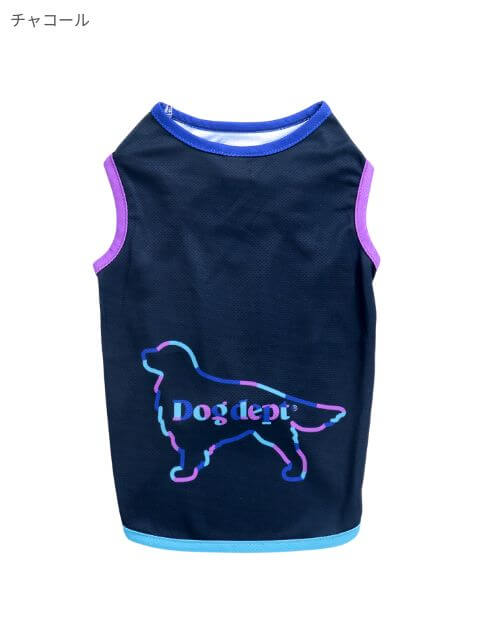 濡らして着るメインドッグメッシュノースリーブ 犬服ブランドのドッグデプト/DOG DEPT