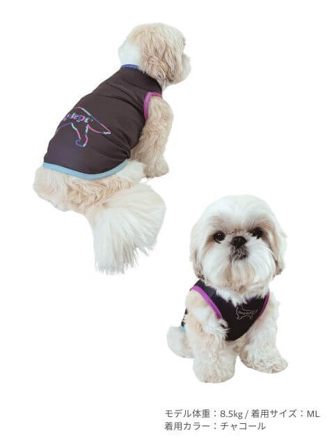 濡らして着るメインドッグメッシュノースリーブ 犬服ブランドのドッグデプト/DOG DEPT