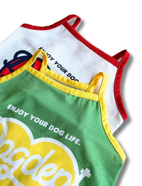 メッシュハートロゴキャミワンピ 犬服ブランドのドッグデプト/DOG DEPT