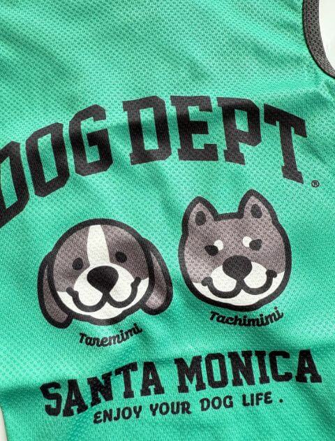 濡らして着るdog earsメッシュノースリーブ 犬服ブランドのドッグデプト/DOG DEPT