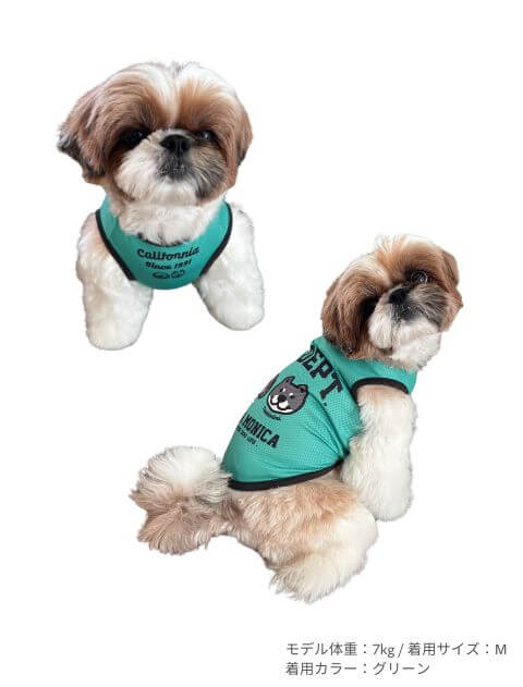 濡らして着るdog earsメッシュノースリーブ 犬服ブランドのドッグデプト/DOG DEPT