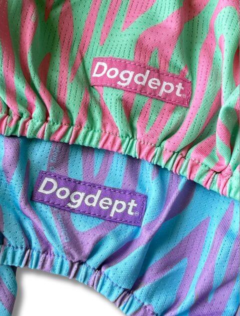 パステルゼブラロンパース犬服ブランドのドッグデプト/DOG DEPT