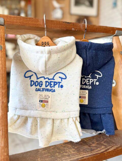 【DOG WEAR】カラーネップパーカーワンピ 