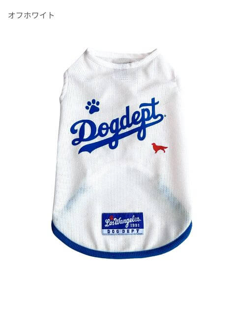 スポーツロゴノースリーブ犬服ブランドのドッグデプト/DOG DEPT