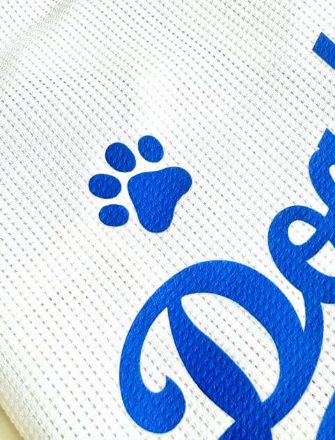 スポーツロゴノースリーブ犬服ブランドのドッグデプト/DOG DEPT