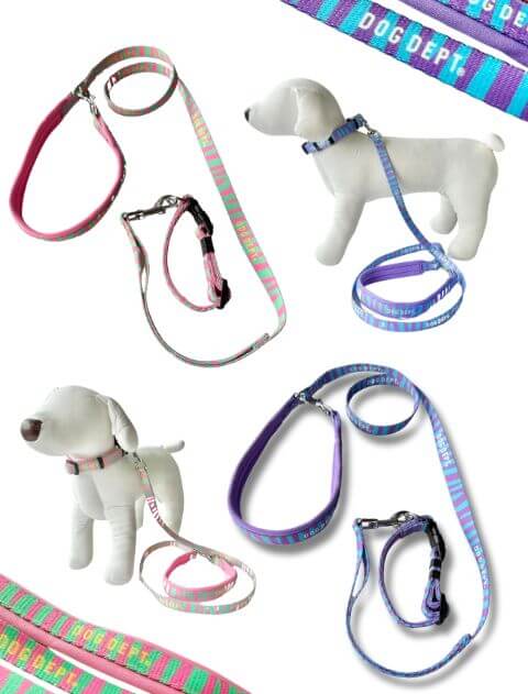 【DOG GOODS】パステルゼブラリード＆カラーセット