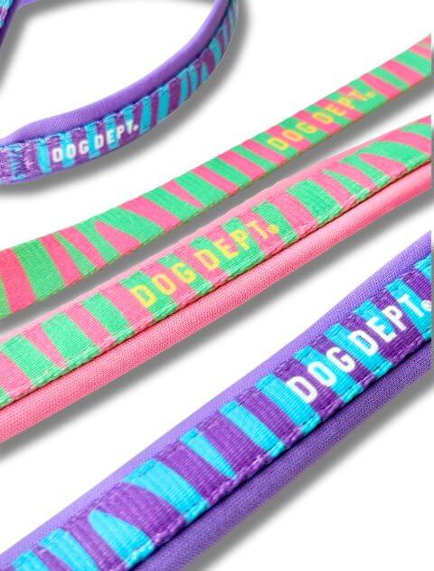 パステルゼブラリード＆ソフトハーネスセット ブランドのドッグデプト/DOG DEPT