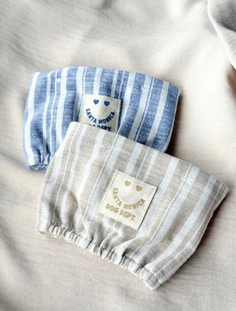 【DOG GOODS】綿麻ストライプクールネック
