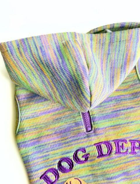 カラフルメランジボタンパーカー犬服ブランドのドッグデプト/DOG DEPT