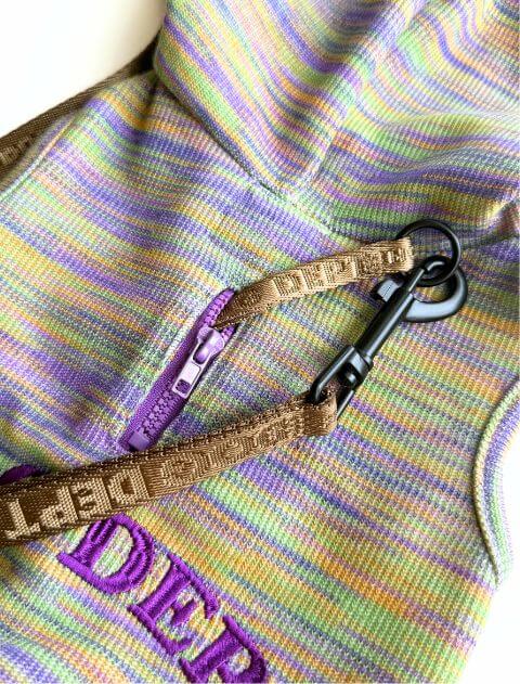 カラフルメランジボタンパーカー犬服ブランドのドッグデプト/DOG DEPT