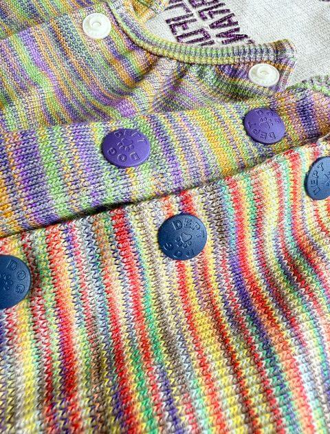 カラフルメランジボタンパーカー犬服ブランドのドッグデプト/DOG DEPT