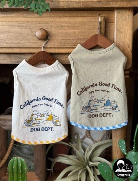 【DOG WEAR】ピクニックドッグノースリーブ