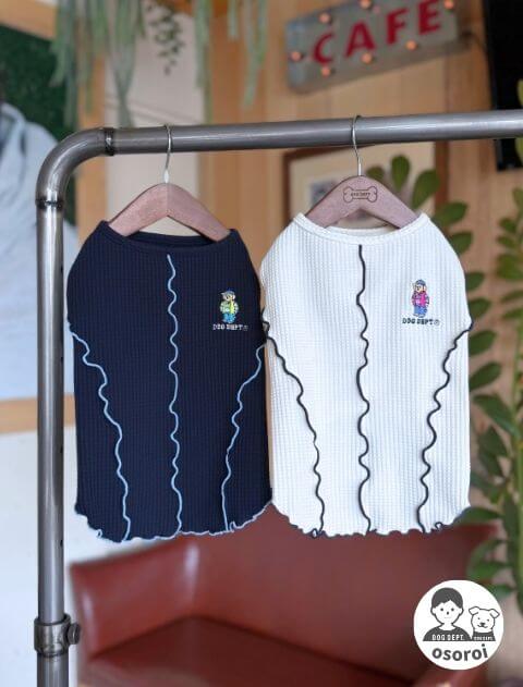 【DOG WEAR】マイクロファイバーハイテンションワッフルロンT