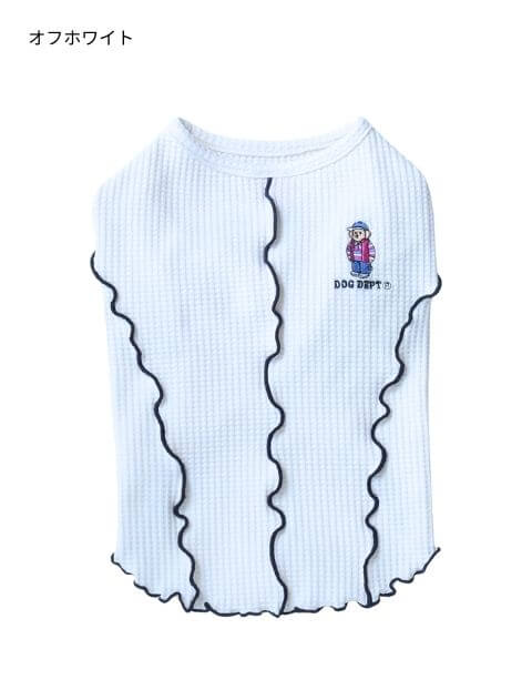 マイクロファイバーハイテンションワッフルロンT犬服ブランドのドッグデプト/DOG DEPT