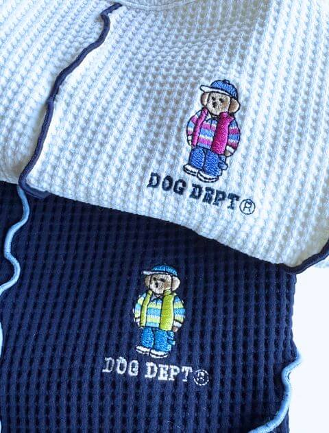 マイクロファイバーハイテンションワッフルロンT犬服ブランドのドッグデプト/DOG DEPT