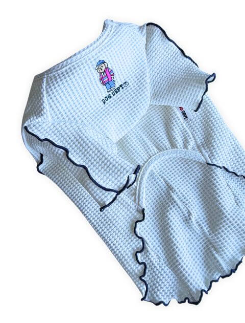 マイクロファイバーハイテンションワッフルロンT犬服ブランドのドッグデプト/DOG DEPT