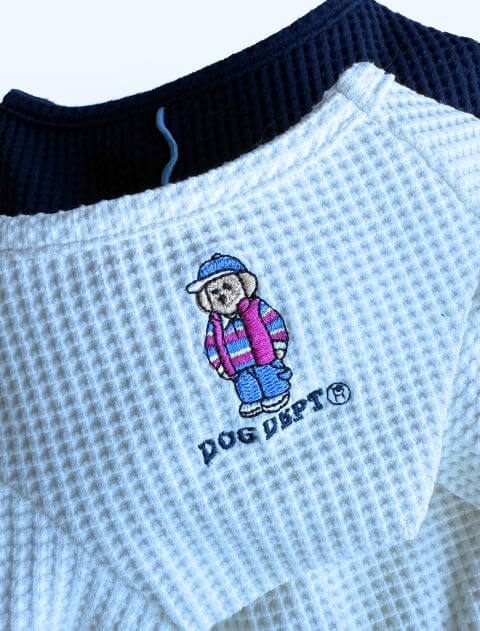 マイクロファイバーハイテンションワッフルロンT犬服ブランドのドッグデプト/DOG DEPT