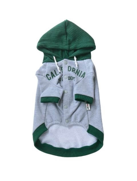 カレッジロゴボタンパーカー犬服ブランドのドッグデプト/DOG DEPT