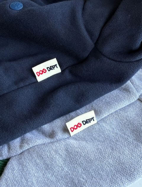 カレッジロゴボタンパーカー犬服ブランドのドッグデプト/DOG DEPT