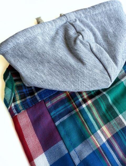 チェックシャツパーカー犬服ブランドのドッグデプト/DOG DEPT