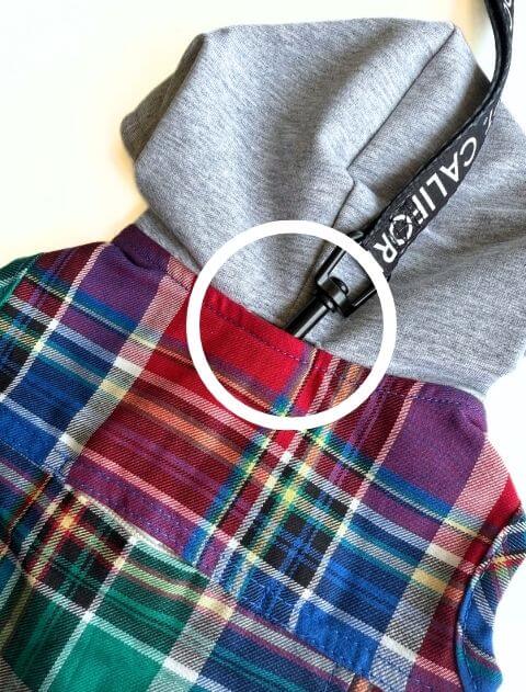 チェックシャツパーカー犬服ブランドのドッグデプト/DOG DEPT