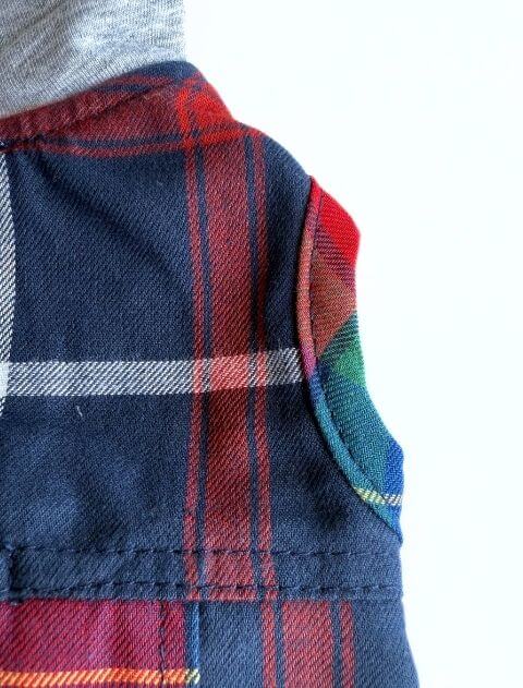 チェックシャツパーカー犬服ブランドのドッグデプト/DOG DEPT