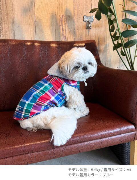 犬服 / ドッグウェア】チェックシャツパーカー / DOG DEPT