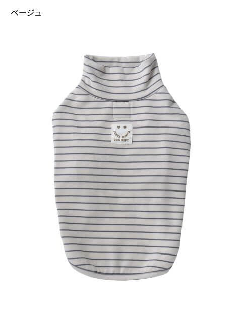 DウォームハイネックボーダーロンT犬服ブランドのドッグデプト/DOG DEPT