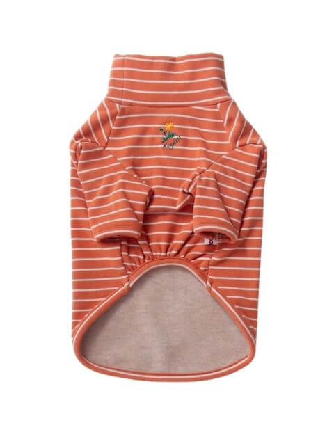 DウォームハイネックボーダーロンT犬服ブランドのドッグデプト/DOG DEPT