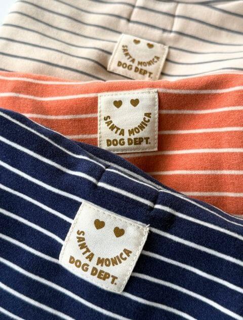 DウォームハイネックボーダーロンT犬服ブランドのドッグデプト/DOG DEPT