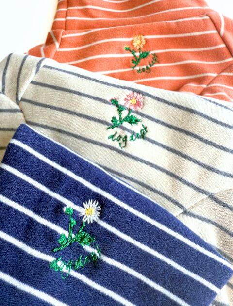 DウォームハイネックボーダーロンT犬服ブランドのドッグデプト/DOG DEPT