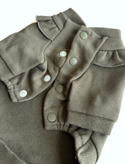 フリルスウェットカーデ 犬服ブランドのドッグデプト/DOG DEPT