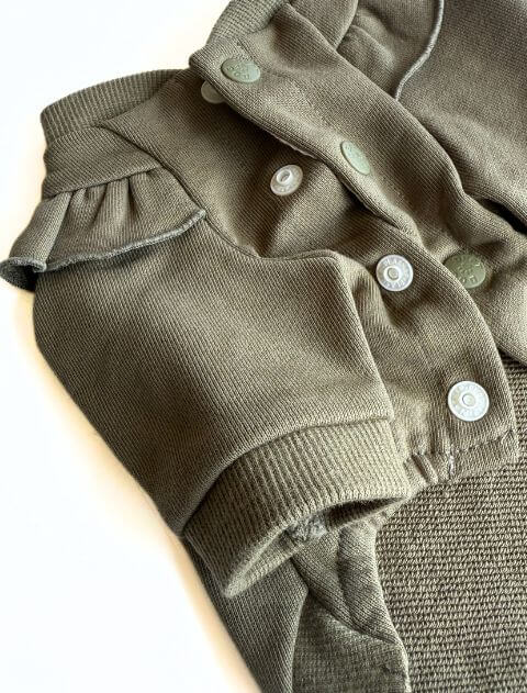 フリルスウェットカーデ 犬服ブランドのドッグデプト/DOG DEPT