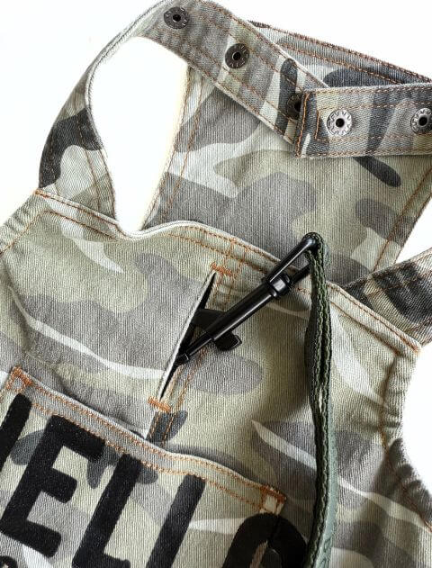 カモフラサロペット犬服ブランドのドッグデプト/DOG DEPT