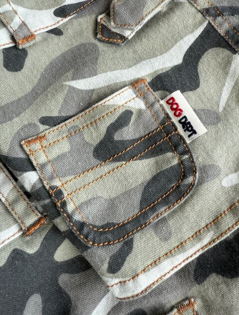 カモフラサロペット犬服ブランドのドッグデプト/DOG DEPT