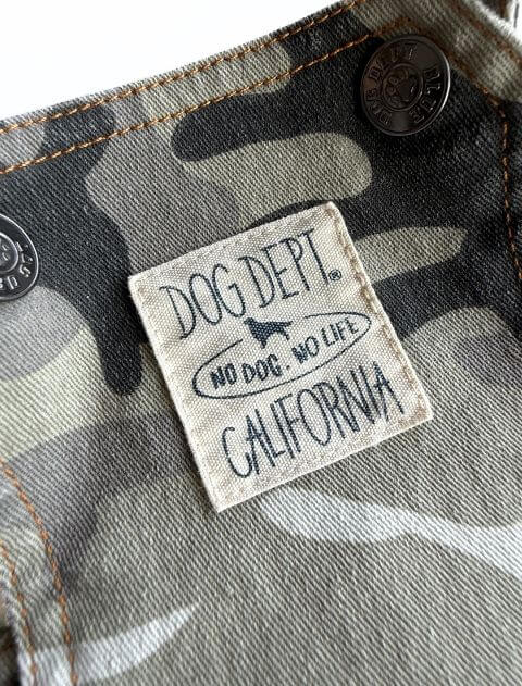カモフラサロペット犬服ブランドのドッグデプト/DOG DEPT