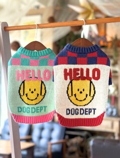 【DOG WEAR】スマイルコットンニット